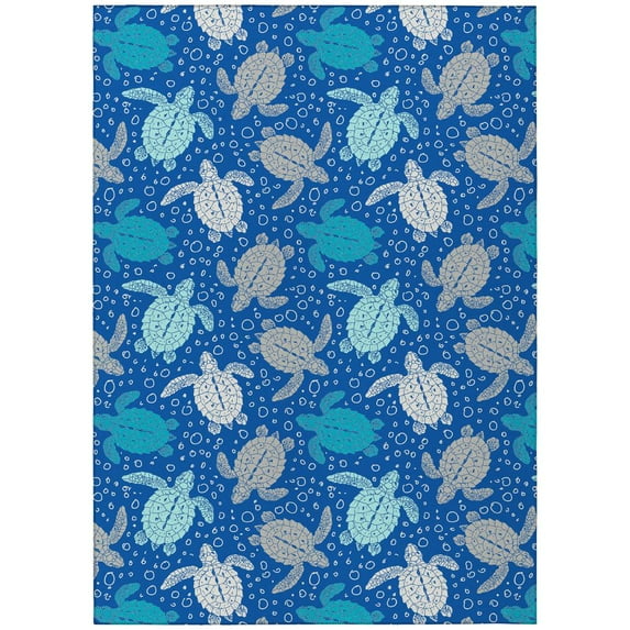 Addison Rugs Indoor/Outdoor Surfside ASR43 Blue Washable 10' x 14' Rug