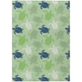 thumbnail image 1 of Addison Rugs Indoor/ Outdoor Surfside Turtle Washable Rug New Green - 10' x 14', 1 of 5