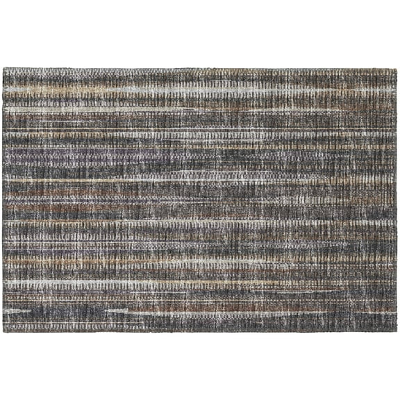 Addison Rugs Indoor/Outdoor Waverly Modern Stripes Washable Rug 1'8" x 2'6" - Brown
