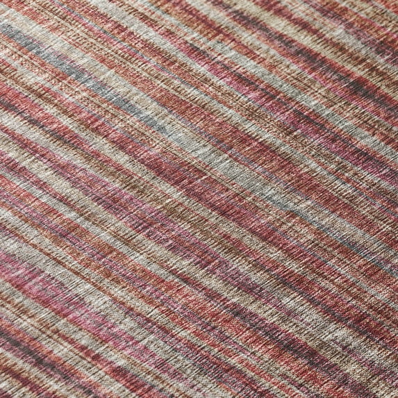 Addison Rugs Indoor/Outdoor Waverly Modern Stripes Washable Rug 10' x 14' - Burgundy
