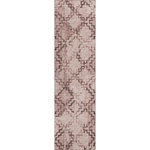 Addison Rugs Indoor/ Outdoor Yuma Morroccan Washable Rug 2'3" x 7'6" - Mocha