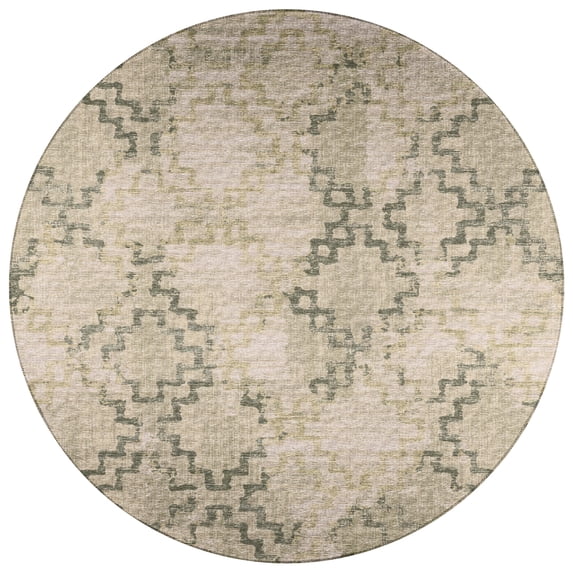 Addison Rugs Indoor/ Outdoor Yuma Morroccan Washable Rug 8' x 8' - Green