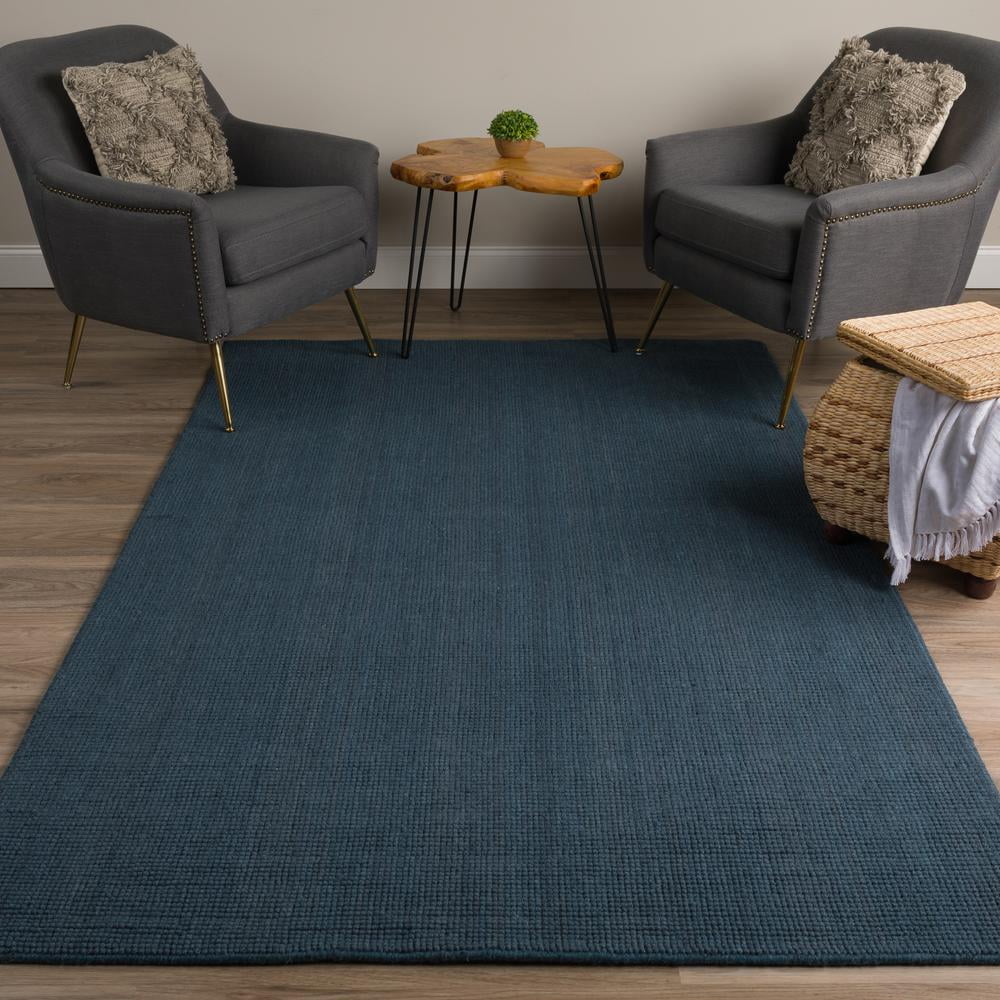 Addison Rugs Jaxon 5' x 8' Rectangle Transitional Wool Area Rug in Blue ...