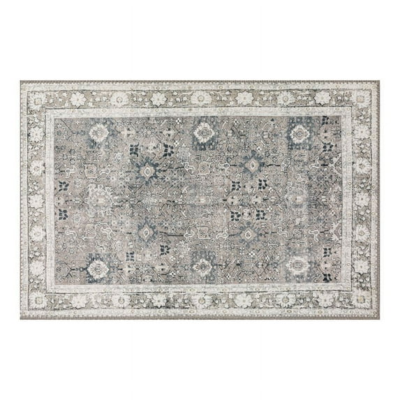 Addison Rugs Kensington 1'8" x 2'6" Fabric Non-skid Accent Rug in Fog Gray