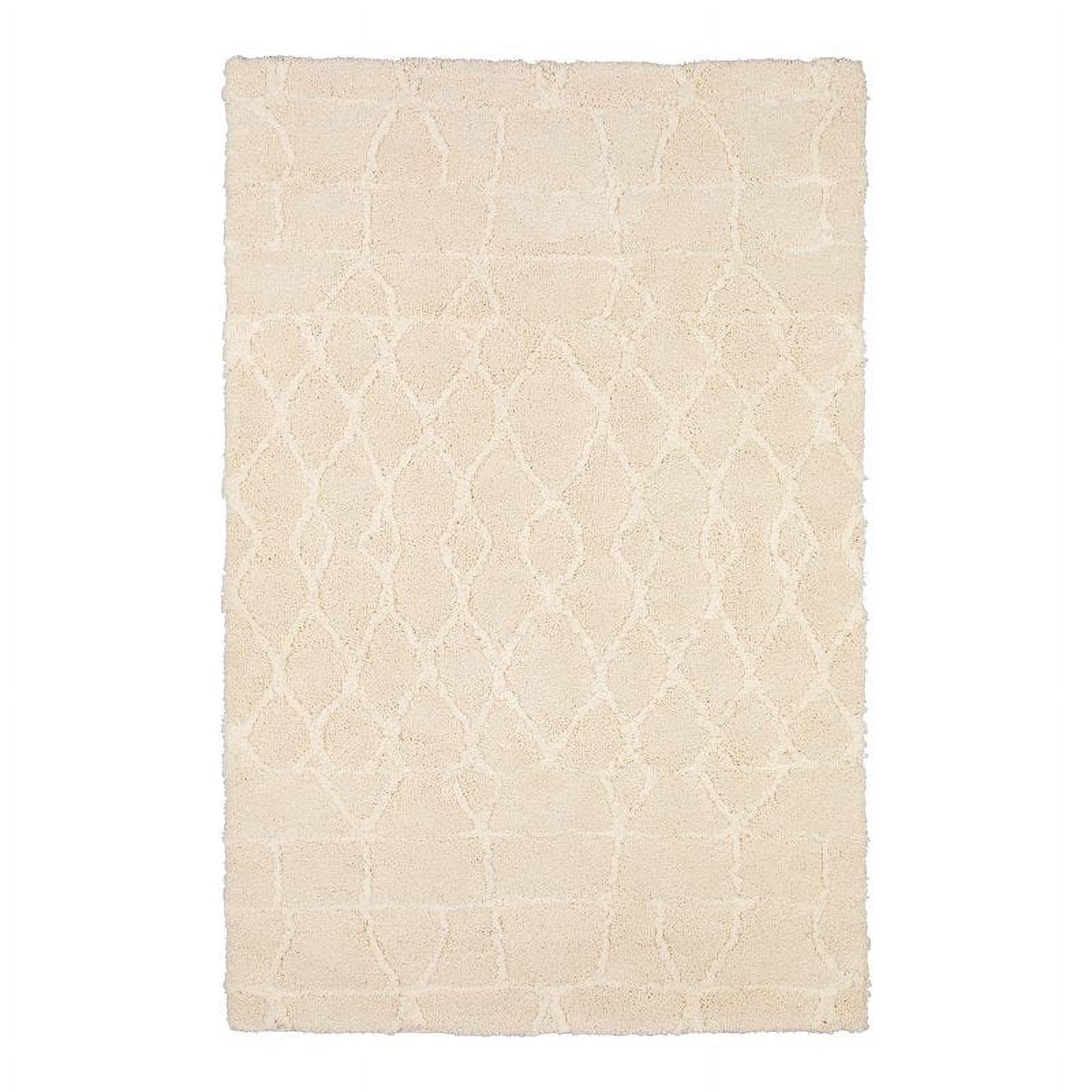 Addison Rugs Lauren 8' x 10' Rectangle Trellis Fabric Area Rug in Pearl