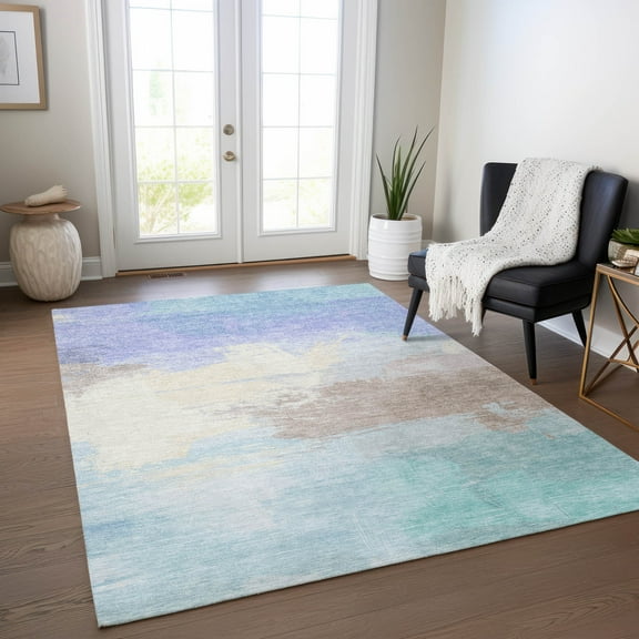 Addison Rugs Chantille Indoor/Outdoor Transitional Modern Sky Washable Rectangle Rug, 10' x 14'