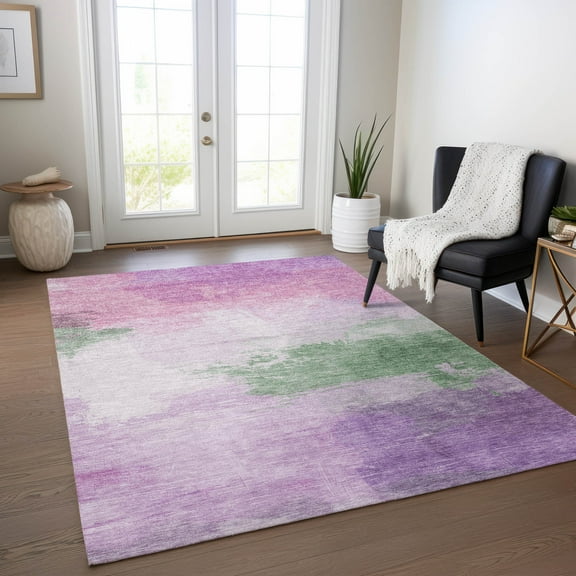 Addison Rugs Chantille Indoor/Outdoor Transitional Modern Lilac Washable Rectangle Rug, 10' x 14'