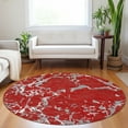 thumbnail image 1 of Addison Rugs Chantille Indoor/Outdoor Transitional Stripes Red Washable Round Rug, 8' x 8', 1 of 6