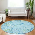 thumbnail image 1 of Addison Rugs Chantille Indoor/Outdoor Transitional Stripes Sky Washable Round Rug, 8' x 8', 1 of 6