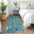 thumbnail image 1 of Addison Rugs Chantille Indoor/Outdoor Transitional Stripes Teal Washable Runner Rug, 2'3" x 7'6", 1 of 6