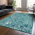 thumbnail image 1 of Addison Rugs Chantille Indoor/Outdoor Transitional Stripes Teal Washable Rectangle Rug, 9' x 12', 1 of 6