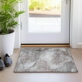 thumbnail image 1 of Addison Rugs Chantille Indoor/Outdoor Transitional Watercolors Taupe Washable Rectangle Rug, 1'8" x 2'6", 1 of 6