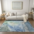 thumbnail image 1 of Addison Rugs Chantille Indoor/Outdoor Transitional Watercolors Blue Washable Rectangle Rug, 5' x 7'6", 1 of 6