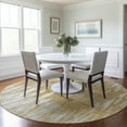 thumbnail image 1 of Addison Rugs Chantille Indoor/Outdoor Transitional Abstract Gold Washable Round Rug, 8' x 8', 1 of 6