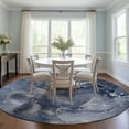 thumbnail image 1 of Addison Rugs Chantille Indoor/Outdoor Transitional Watercolors Navy Washable Round Rug, 8' x 8', 1 of 6