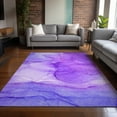 thumbnail image 1 of Addison Rugs Chantille Indoor/Outdoor Transitional Watercolors Purple Washable Rectangle Rug, 8' x 10', 1 of 6