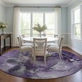 thumbnail image 1 of Addison Rugs Chantille Indoor/Outdoor Transitional Watercolors Purple Washable Round Rug, 8' x 8', 1 of 6