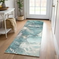 thumbnail image 1 of Addison Rugs Chantille Indoor/Outdoor Transitional Watercolors Teal Washable Runner Rug, 2'3" x 7'6", 1 of 6