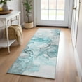 thumbnail image 1 of Addison Rugs Chantille Indoor/Outdoor Transitional Watercolors Teal Washable Runner Rug, 2'3" x 7'6", 1 of 6
