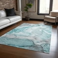 thumbnail image 1 of Addison Rugs Chantille Indoor/Outdoor Transitional Watercolors Teal Washable Rectangle Rug, 2'6" x 3'10", 1 of 6