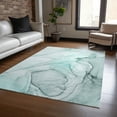 thumbnail image 1 of Addison Rugs Chantille Indoor/Outdoor Transitional Watercolors Teal Washable Rectangle Rug, 2'6" x 3'10", 1 of 6