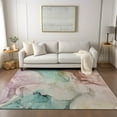 thumbnail image 1 of Addison Rugs Chantille Indoor/Outdoor Transitional Watercolors Teal Washable Rectangle Rug, 5' x 7'6", 1 of 6