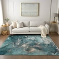 thumbnail image 1 of Addison Rugs Chantille Indoor/Outdoor Transitional Watercolors Teal Washable Rectangle Rug, 9' x 12', 1 of 6