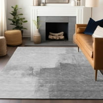 Addison Rugs Chantille Indoor/Outdoor Transitional Abstract Silver Washable Rectangle Rug, 10' x 14'