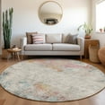 thumbnail image 1 of Addison Rugs Chantille Indoor/Outdoor Transitional Abstract Teal Washable Round Rug, 8' x 8', 1 of 6
