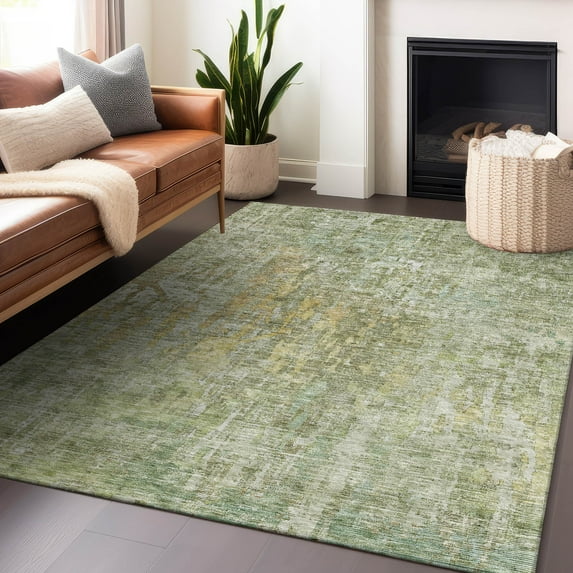 Addison Rugs Chantille Indoor/Outdoor Transitional Modern Sage Washable Rectangle Rug, 9' x 12'