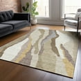 thumbnail image 1 of Addison Rugs Chantille Indoor/Outdoor Transitional Waves Beige Washable Rectangle Rug, 8' x 10', 1 of 6