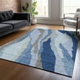 thumbnail image 1 of Addison Rugs Chantille Indoor/Outdoor Transitional Waves Blue Washable Rectangle Rug, 5' x 7'6", 1 of 6