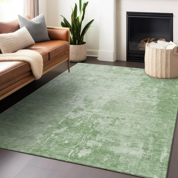 Addison Rugs Chantille Indoor/Outdoor Transitional Abstract Mint Washable Rectangle Rug, 10' x 14'