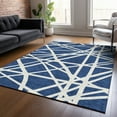 thumbnail image 1 of Addison Rugs Chantille Indoor/Outdoor Transitional Geometric Navy Washable Rectangle Rug, 9' x 12', 1 of 6
