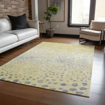 Addison Rugs Chantille Indoor/Outdoor Transitional Dots Gold Washable Rectangle Rug, 10' x 14'
