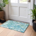 thumbnail image 1 of Addison Rugs Chantille Indoor/Outdoor Transitional Swirls Teal Washable Rectangle Rug, 1'8" x 2'6", 1 of 6
