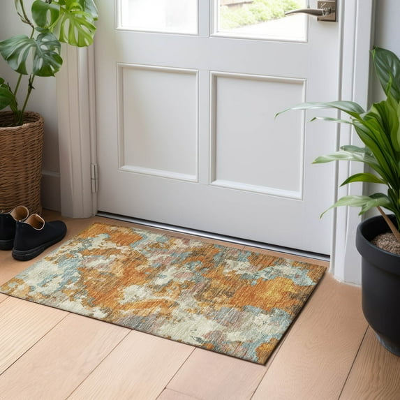 Addison Rugs Chantille Indoor/Outdoor Transitional Modern Copper Washable Rectangle Rug, 1'8" x 2'6"