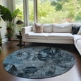 thumbnail image 1 of Addison Rugs Chantille Indoor/Outdoor Transitional Organic Denim Washable Round Rug, 8' x 8', 1 of 6
