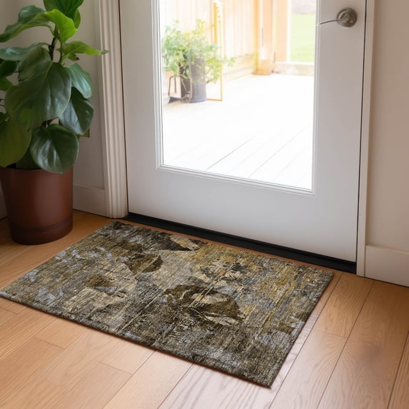 Addison Rugs Chantille Indoor/Outdoor Transitional Organic Mocha Washable Rectangle Rug, 1'8" x 2'6"