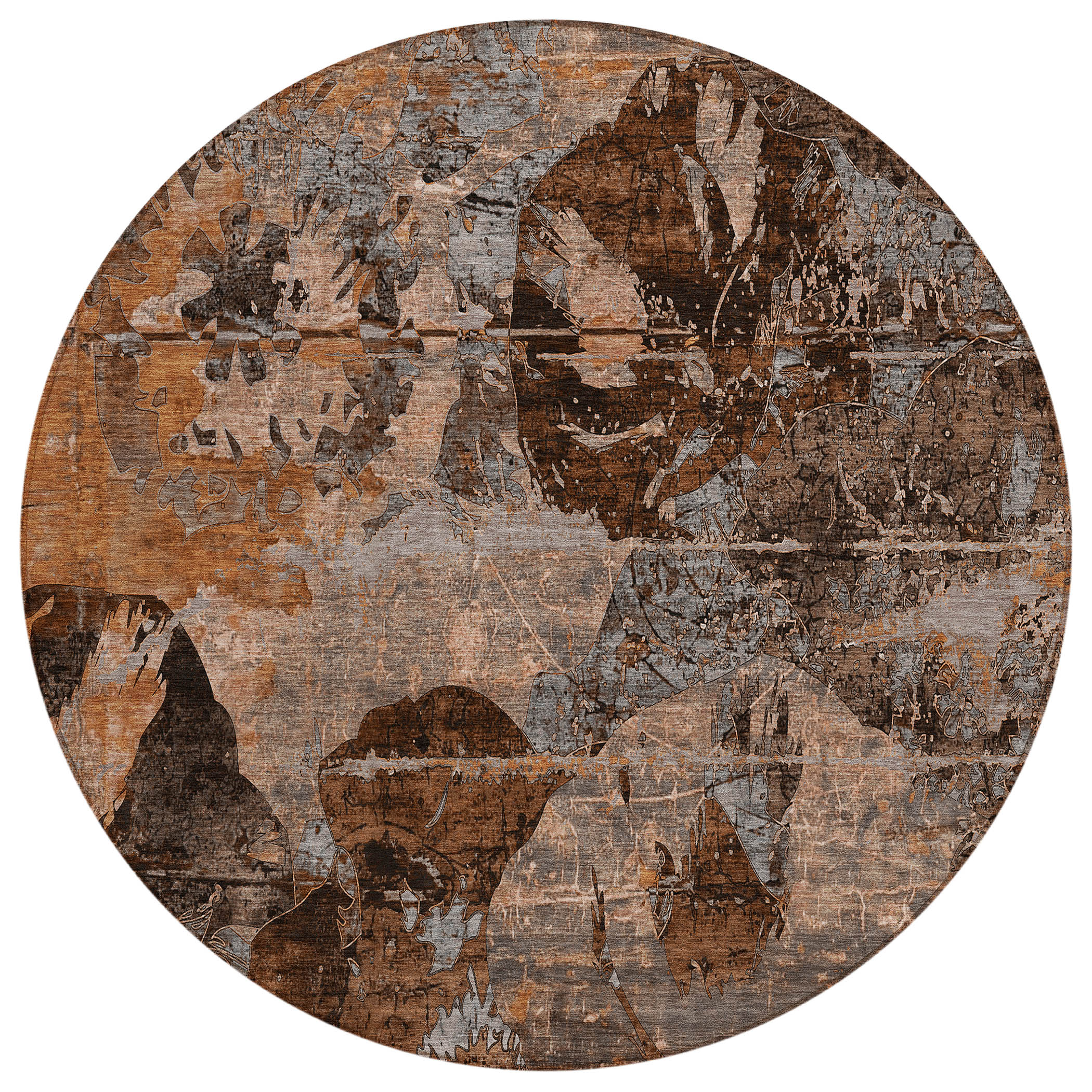 Addison Rugs Chantille ACN555 Terracotta 8' x 8' Indoor Outdoor Area ...