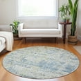 thumbnail image 1 of Addison Rugs Chantille Indoor/Outdoor Transitional Modern Blue Washable Round Rug, 8' x 8', 1 of 6