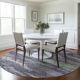 thumbnail image 1 of Addison Rugs Chantille Indoor/Outdoor Transitional Geometric, Abstract Purple Washable Round Rug, 8' x 8', 1 of 6