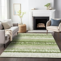 Addison Rugs Chantille Indoor/Outdoor Transitional Stripes Aloe Washable Rectangle Rug, 10' x 14'
