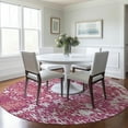 thumbnail image 1 of Addison Rugs Chantille Indoor/Outdoor Transitional Abstract Blush Washable Round Rug, 8' x 8', 1 of 6