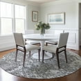 thumbnail image 1 of Addison Rugs Chantille Indoor/Outdoor Transitional Abstract Gray Washable Round Rug, 8' x 8', 1 of 6