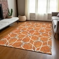 thumbnail image 1 of Addison Rugs Chantille Indoor/Outdoor Transitional Geometric Orange Washable Rectangle Rug, 9' x 12', 1 of 6