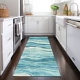 thumbnail image 1 of Addison Rugs Chantille Indoor/Outdoor Transitional Geometric, Abstract Turquoise Washable Runner Rug, 2'3" x 7'6", 1 of 6