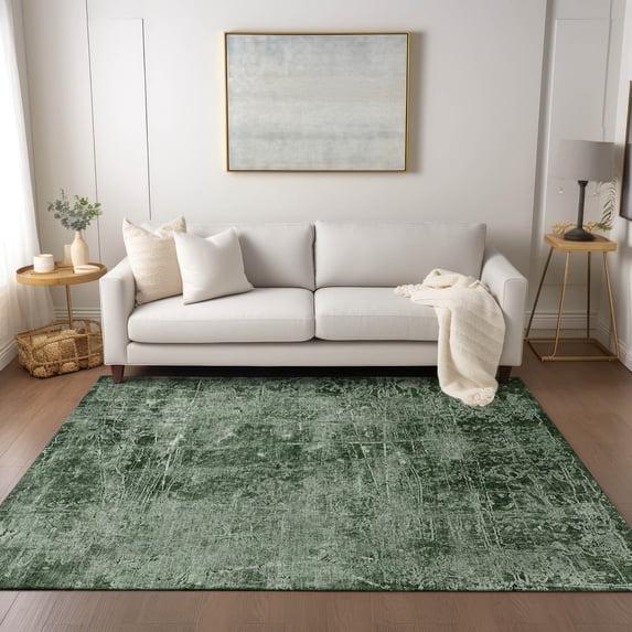 Addison Rugs Chantille Indoor/Outdoor Transitional Organic Emerald Washable Rectangle Rug, 10' x 14'