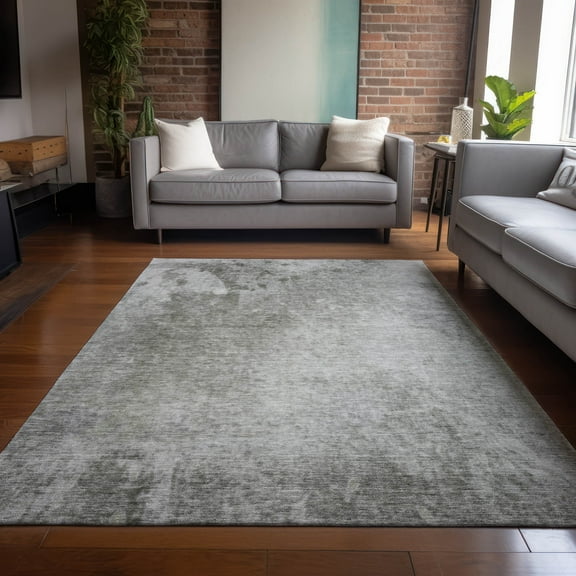 Addison Rugs Chantille Indoor/Outdoor Transitional Abstract Gray Washable Rectangle Rug, 10' x 14'