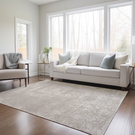 Addison Rugs Chantille Indoor/Outdoor Transitional Organic Ivory Washable Rectangle Rug, 2'6" x 3'10"